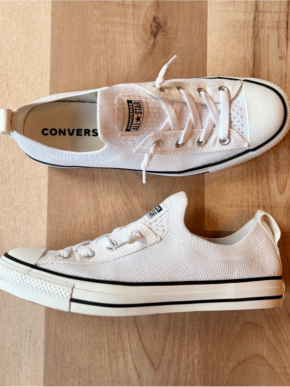 Converse Chuck Taylor All Star Shoreline Knit White Low-Top Canvas Sneakers
